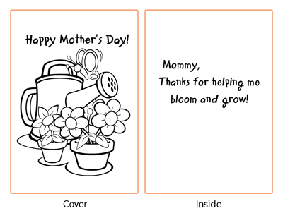 Mother Coloring on Free Printable Mother   S Day Cards For Coloring