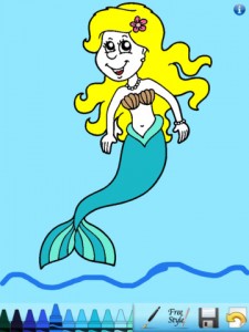 coloring app mermaid