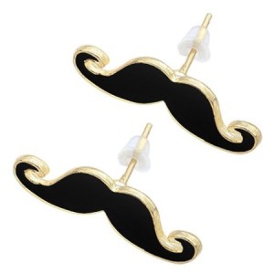 mustache earrings