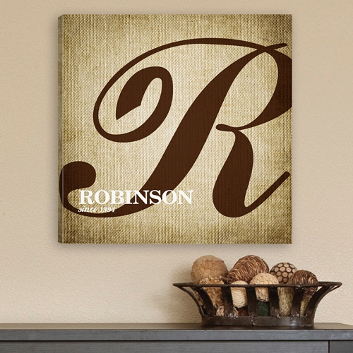 monogrammed canvas