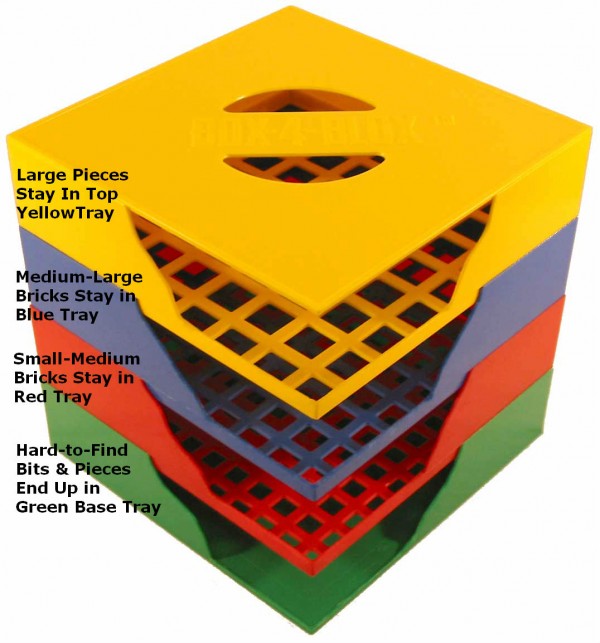 BOX-4-BLOX Sorter & Storage Box for LEGO Bricks Parts Pieces Free Shipping 