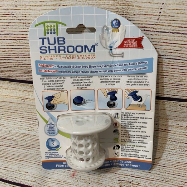 TubShroom and SinkShroom Drain Protectors Hair Catchers for Bathtubs and  Sinks, Gray